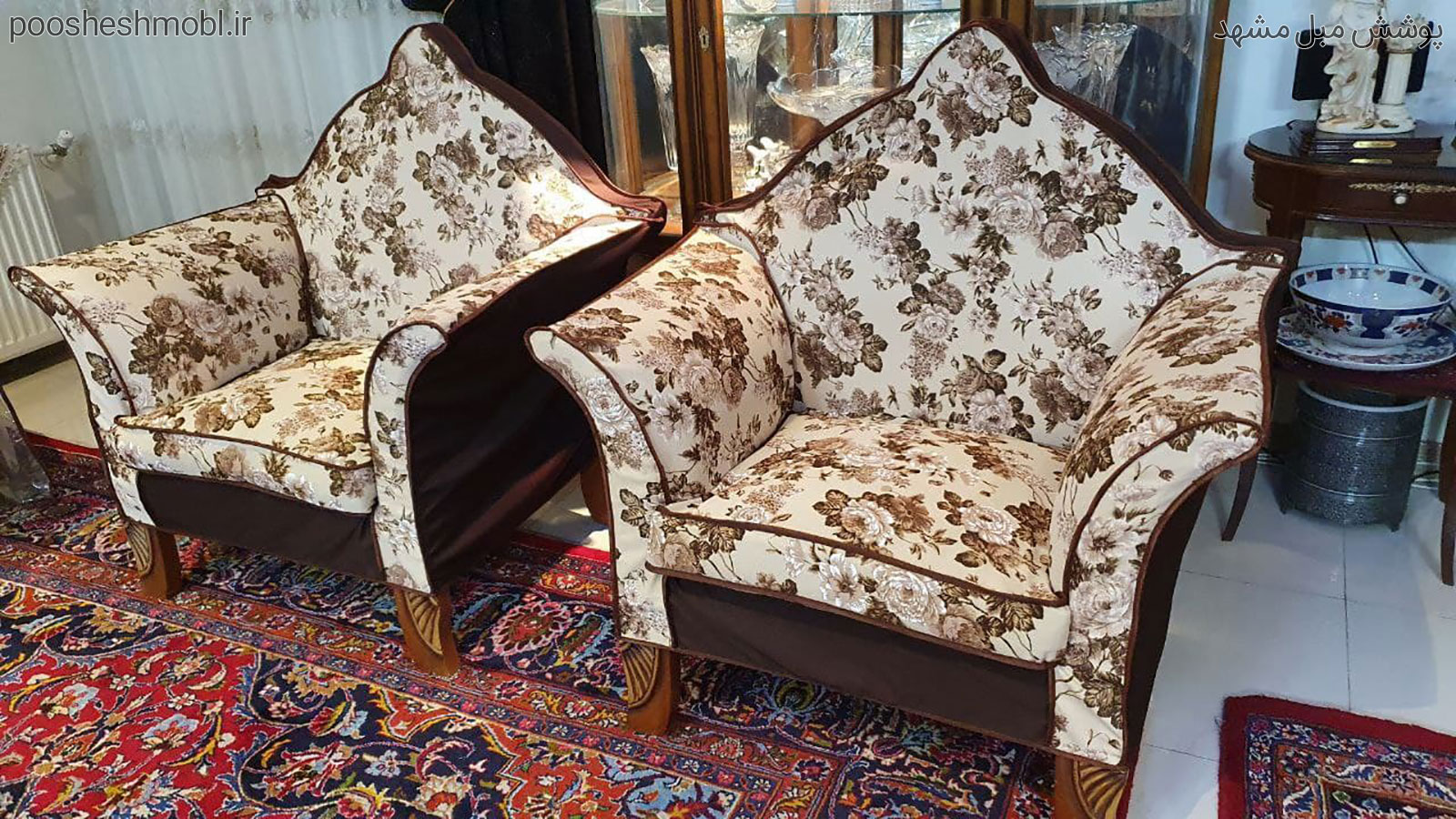 کاور پارچه ای گلدار تشک جدا