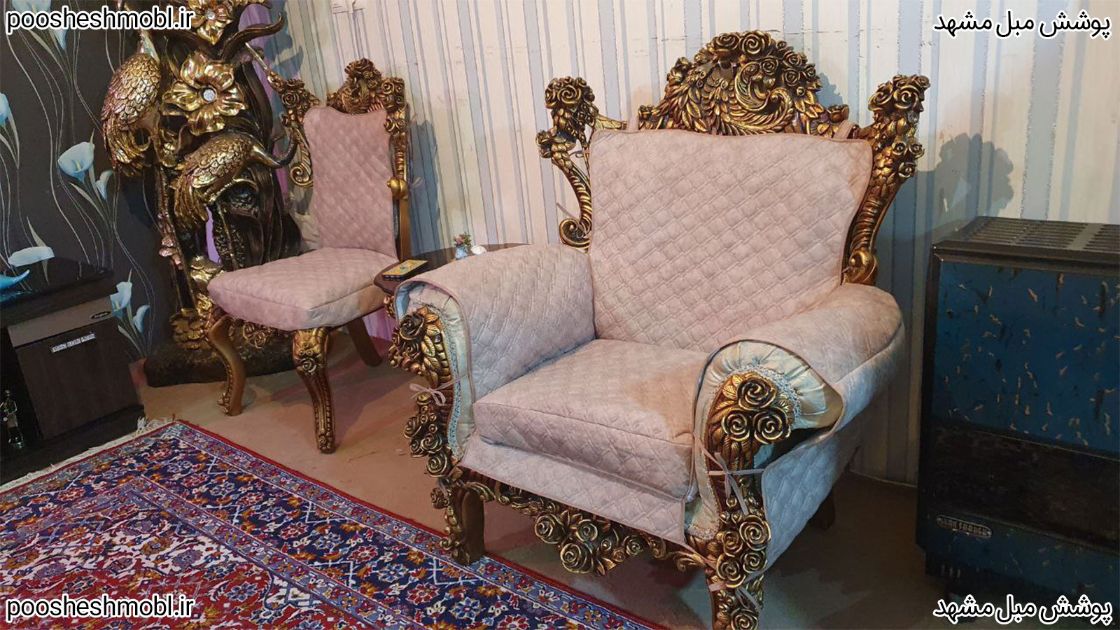 کاور پارچه ای مطلسه تشک جدا